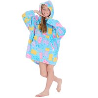 18C1046: Kids Plush Oversized Hoodie- Gummy Bear (One Size - 3-6 Years)