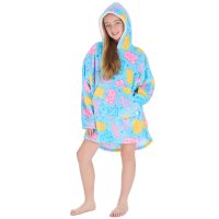 18C1049: Older Kids Plush Oversized Hoodie- Gummy Bear (One Size - 7-13 Years)