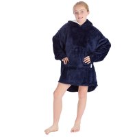 18C1055: Older Kids Plush Oversized Hoodie- Embossed Gaming (One Size - 7-13 Years)