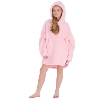 18C1064: Older Kids Borg Oversized Hoodie- Pink (One Size - 7-13 Years)