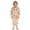 18C1075: Kids All Over Print Christmas Plush Onesie- Cream (2-6 Years)