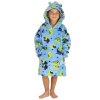 18C1081: Kids Dinosaur Print Oversized Plush Hoodie (One Size - 3-6 Years)