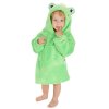 18C1084: Young Infants Novelty Frog Oversized Plush Hoodie (One Size - 18 Months- 3 Years)