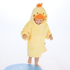 18C1085: Young Infants Novelty Duck Oversized Plush Hoodie (One Size - 18 Months- 3 Years)