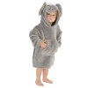 18C1086: Young Infants Novelty Elephant Oversized Plush Hoodie (One Size - 18 Months- 3 Years)