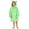 18C1088: Kids Novelty Frog Oversized Plush Hoodie (One Size - 3-6 Years)