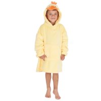 18C1089: Kids Novelty Duck Oversized Plush Hoodie (One Size - 3-6 Years)
