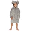 18C1090: Kids Novelty Elephant Oversized Plush Hoodie (One Size - 3-6 Years)