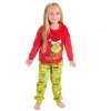 18C933: Kids Christmas Grinch Plush Fleece  Lounge/ Pyjama Set (2-6 Years)