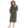 18C986: Older Kids Olive Borg Dressing Gown (9-13 Years)