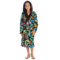18C997: Older Kids Gaming Plush Dressing Gown With Borg Hood lining (7-13 Years)