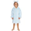 18C999: Kids Plain Oversized Plush Hoodie WIth Borg Lined Hood- Sky Blue (One Size - 3-6 Years)