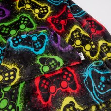 18C1004: Older Kids Plush Oversized Hoodie- Gamer (One Size - 7-13 Years)