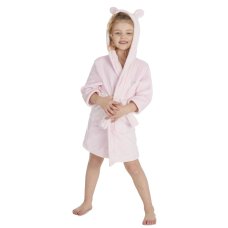 18C20324: Infant Pink Hooded Dressing Gown (2-4 Years)