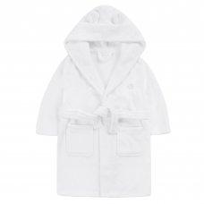 18C20424: Infant White Hooded Dressing Gown (2-4 Years)