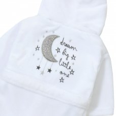 18C454: Baby " Dream Big Little One" Hooded Dressing Gown (0-12 Months)