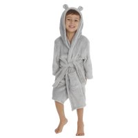 18C50924: Infant Grey Hooded Dressing Gown (2-4 Years)