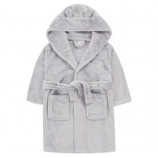 18C50924: Infant Grey Hooded Dressing Gown (2-4 Years)