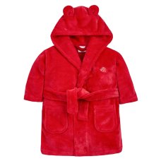 18C669: Baby Red Hooded Dressing Gown (6-24 Months)