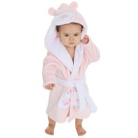 18C823: Baby Novelty Pink Teddy Dressing Gown (6-24 Months)