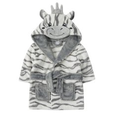 18C828: Baby Novelty Zebra Dressing Gown (0-6 Months)