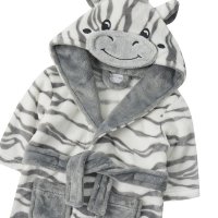 18C828: Baby Novelty Zebra Dressing Gown (0-6 Months)