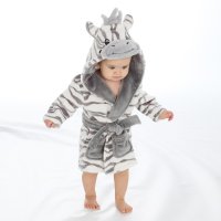 18C829: Baby Novelty Zebra Dressing Gown (6-24 Months)