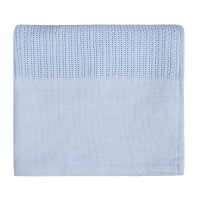 19C215: Baby Luxury Heavy Knit Cellular Panel Blanket-Sky (70 x 105 cm)