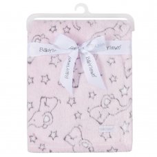 19C216: Baby Pink Elephant Jacquard Blanket