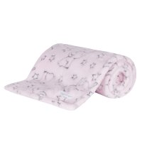 19C216: Baby Pink Elephant Jacquard Blanket