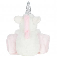 19C218: Baby Unicorn Toy & Embossed Blanket Set
