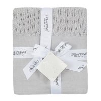 19C227: Baby Luxury Heavy Knit Cellular Panel Blanket-Grey (70 x 105 cm)