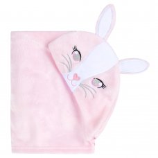 19C232: Baby Novelty Plush Bunny Hooded Wrap