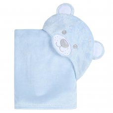 19C233: Baby Novelty Plush Bear Hooded Wrap