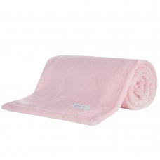 19C237: Baby Luxury Plain Plush Roll Blanket- Pink