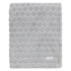 19C245: Baby Embossed Circles Plush Blanket-Grey