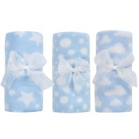 19C247: Baby Soft Fleece Roll Blanket- Sky (75 x 75 cm)