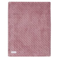 19C249: Baby Textured Plush Blanket-Dusky Pink