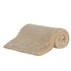 19C250: Baby Textured Plush Blanket-Caramel