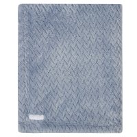 19C251: Baby Textured Plush Blanket-Dusky Blue