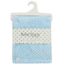 19C275: Baby Sky Blue Waffle Wrap/Shawl