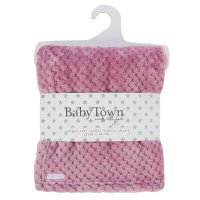 19C278: Baby Dusky Pink Waffle Wrap/Shawl