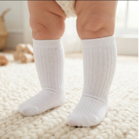 BW-61-2243W: Baby 3/4 Length Socks - White