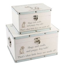 2460B: Luggage series - Set of 2 Boxes - "Little Boys"