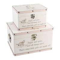 2460G: Luggage series - Set of 2 Boxes - "Little Girls"