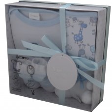 3195B: Blue 4 Piece Luxury Boxed Gift Set (0-3 Months)