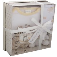 3195C: Cream 4 Piece Luxury Boxed Gift Set (0-3 Months)