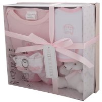 3195P: Pink 4 Piece Luxury Boxed Gift Set (0-3 Months)