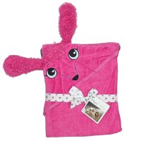 40074: Baby 3D Poodle Hooded Towel/Robe