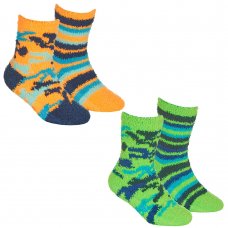 42B806: Boys 2 Pack Cosy Socks With Grippers